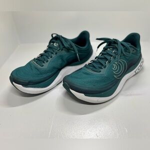 Men’s Topo Aura Athletic Teal and white Running Shoes size 9